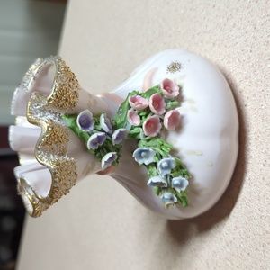 Vintage Lefton Pink Floral Vase